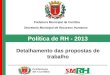 Política de RH -  2013