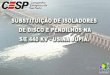 SUBSTITUIÇÃO DE ISOLADORES DE DISCOS NA S/E 440 KV - USINA JUPIÁ