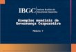 Exemplos mundiais de Governança Corporativa
