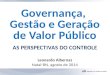 Governança,  Gestão e Geração de Valor Público