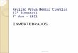 Revisão Prova Mensal Ciências  (3º Bimestre) 7º Ano - 2011 INVERTEBRADOS