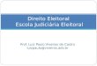 Direito Eleitoral  Escola Judiciária Eleitoral