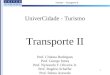 UniverCidade - Turismo Transporte II Prof. Cristina Rodrigues Prof. George Irmes