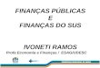 FINANÇAS PÚBLICAS  E  FINANÇAS DO SUS IVONETI RAMOS Profa Economia e Finanças /  ESAG/UDESC