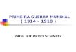 PRIMEIRA GUERRA MUNDIAL         ( 1914 – 1918 )