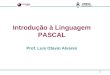 Introdução à Linguagem PASCAL Prof. Luis Otavio Alvares