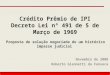 Crédito Prêmio de IPI Decreto Lei nº 491 de 5 de Março de 1969