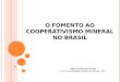 O fomento ao cooperativismo mineral no Brasil