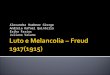 Luto e Melancolia – Freud 1917(1915)