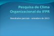 Pesquisa de Clima Organizacional do IFPR