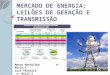 MERCADO DE ENERGIA: LEILÕES DE GERAÇÃO E TRANSMISSÃO