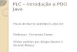 PLC –  Introdução  a POO Java
