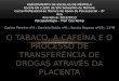 O tabaco, a cafeína e o processo de transferência de  d rogas através da placenta