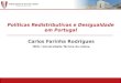 Políticas Redistributivas e Desigualdade em Portugal