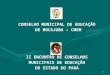 CONSELHO MUNICIPAL DE EDUCAÇÃO  DE MOCAJUBA – CMEM II ENCONTRO DE CONSELHOS MUNICIPAIS DE EDUCAÇÃO