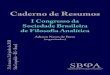 Caderno Resumos do I Congresso da Sociedade Brasileira de Filosofia Analítica