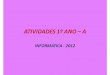 ATIVIDADES 1A