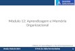 Módulo 12: Aprendizagem e Memória Organizacional Versão: Maio de 2014 © Prof. Dr. Fábio Ferreira Batista Módulo 12: Aprendizagem e Memória Organizacional