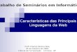 Trabalho de Seminários em Informática Características das Principais Linguagens da Web Profº Charles Pereira Niza 05 de Outubro de 2009 Ciência da Computação