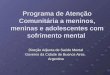 Programa de Atenção Comunitária a meninos, meninas e adolescentes com sofrimento mental Direção Adjunta de Saúde Mental Governo da Cidade de Buenos Aires