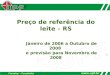 Www.upf.br Camatec - Conseleite Preço de referência do leite – RS Janeiro de 2006 a Outubro de 2008 e previsão para Novembro de 2008 Prof. Marco Antonio