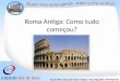 Roma Antiga: Como tudo começou?. Península itálica – Cidade de Roma – Atualmente capital da Itália