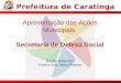 Prefeitura de Caratinga Apresentação das Ações Municipais Secretaria de Defesa Social Gestão 2009/2012 Prefeito João Bosco Pessine