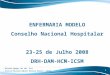 1 ENFERMARIA MODELO Conselho Nacional Hospitalar 23-25 de Julho 2008 DRH-DAM-HCM-ICSM Martinho Dgedge, MD, MSc, Ph.D Director Nacional Adjunto Recursos