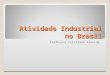 Atividade Industrial no Brasil Professor Cristiano Almeida