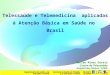 Secretaria de Gestão do Trabalho e da Educação na Saúde Telessaúde e Telemedicina aplicadas à Atenção Básica em Saúde no Brasil Núcleo Minas Gerais Centro