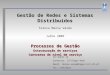 Gestão de Redes e Sistemas Distribuídos Teresa Maria Vazão Julho 2005 Processos de Gestão Estruturação de serviços Contratos de nível de serviço IST/INESC-ID