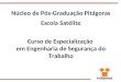 Núcleo de Pós-Graduação Pitágoras Escola Satélite Curso de Especialização em Engenharia de Segurança do Trabalho