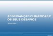 Delmar Mattes AS MUDANÇAS CLIMÁTICAS E OS SEUS DESAFIOS