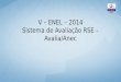 V – ENEL – 2014 Sistema de Avaliação RSE – Avalia/Anec