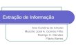 Extração de Informação Ana Carolina do Amaral Marcílio José A. Gomes Filho Rodrigo C. Mendes Flávia Barros