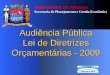 Audiência Pública Lei de Diretrizes Orçamentárias - 2009 PREFEITURA DE FRANCA Secretaria de Planejamento e Gestão Econômica