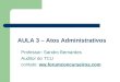 AULA 3 – Atos Administrativos Professor: Sandro Bernardes Auditor do TCU contato: ww.forumconcurseiros.com