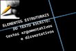 ELEMENTOS ESTRUTURAIS DO TEXTO ESCRITO: textos argumentativos e dissertativos