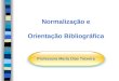 Normalização e Orientação Bibliográfica Professora Marta Dias Teixeira