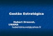 Gestão Estratégica Hubert Drouvot, UNAMA hubertdrouvot@yahoo.fr