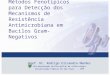 Métodos Fenotípicos para Detecção dos Mecanismos de Resistência Antimicrobiana em Bacilos Gram-Negativos Prof. Dr. Rodrigo Elisandro Mendes Pós-doutorando