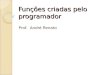 Funções criadas pelo programador Prof. André Renato