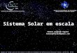 Sistema Solar em escala Imagem de fundo: céu de São Carlos na data de fundação do observatório Dietrich Schiel (10/04/86, 20:00 TL) crédito: Stellarium