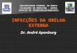 Dr. André Apenburg UNIVERSIDADE FEDERAL DA BAHIA FACULDADE DE MEDICINA - HUPES SERVIÇO DE OTORRINOLARINGOLOGIA INFECÇÕES DA ORELHA EXTERNA