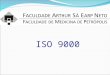 ISO 9000. A ISO foi fundada em 1947, em Genebra (Suíça), e sua função é promover a normalização de produtos e serviços, utilizando determinadas normas
