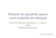 Manejo do paciente grave com suspeita de dengue Profª. Ms. Maria dos Remédios F. C. Branco UFMA mrfcbranco@gmail.com São Luís, 12/07/2012