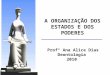 A ORGANIZAÇÃO DOS ESTADOS E DOS PODERES Prof° Ana Alice Dias Deontologia 2010