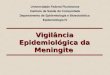 Vigilância Epidemiológica da Meningite Universidade Federal Fluminense Instituto de Saúde da Comunidade Departamento deEpidemiologia e Bioestatística Departamento
