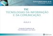 TIC TECNOLOGIAS DA INFORMAÇÃO E DA COMUNICAÇÃO AULA 3 Produção Acadêmica da Pós-Graduação Lato Sensu