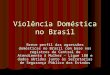 Violência Doméstica no Brasil Breve perfil das agressões domésticas no Brasil com base nos registros da Central de Atendimento à Mulher - Ligue 180 e dados